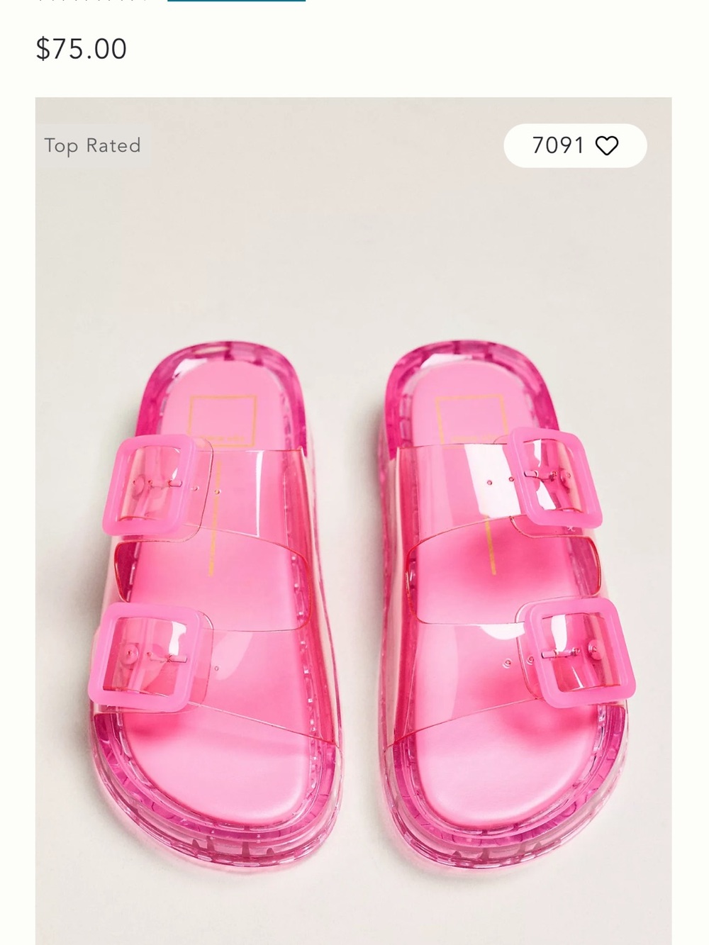 Dolce vita size 7 Pink Jelly Slide Sandals